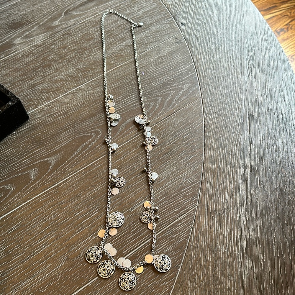 39” silver necklace